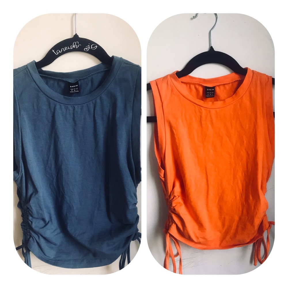 Bundle of 2 SHEIN tank tops (1 Blue & 1 Orange)
